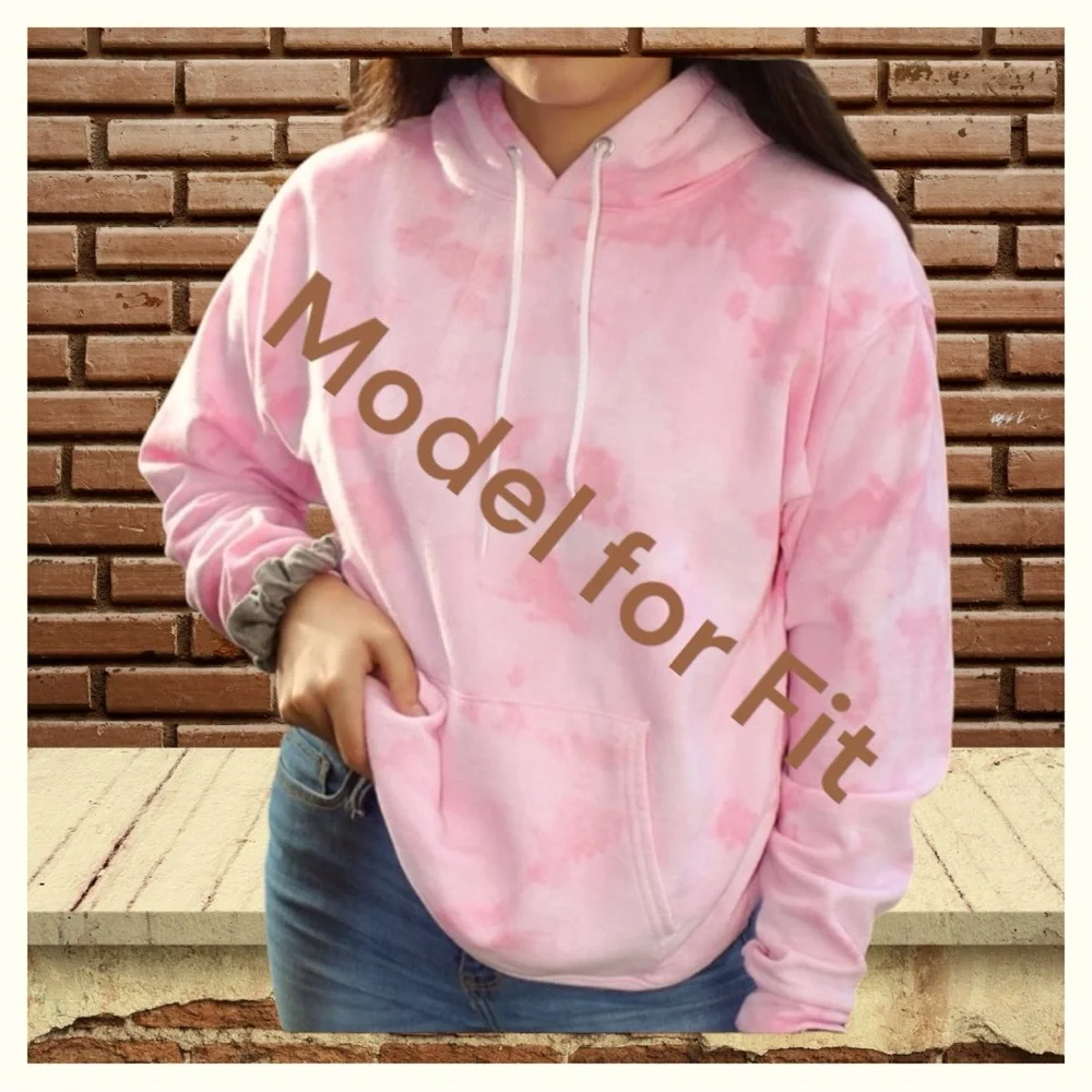 💞 OLD NAVY GIRLS PINK SWIRL TIE DYE MICROFLEECE LONG SLEEVE HOODIE SIZE: M (8)